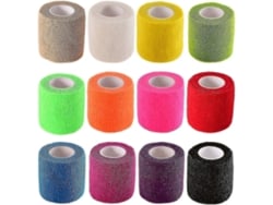 12 Rollos De Vendaje Adhesivo Elástico Autoadherente Para Deportes, Muñeca - Material Respirable, Resistente Al Agua Y Sin Daño A La Piel