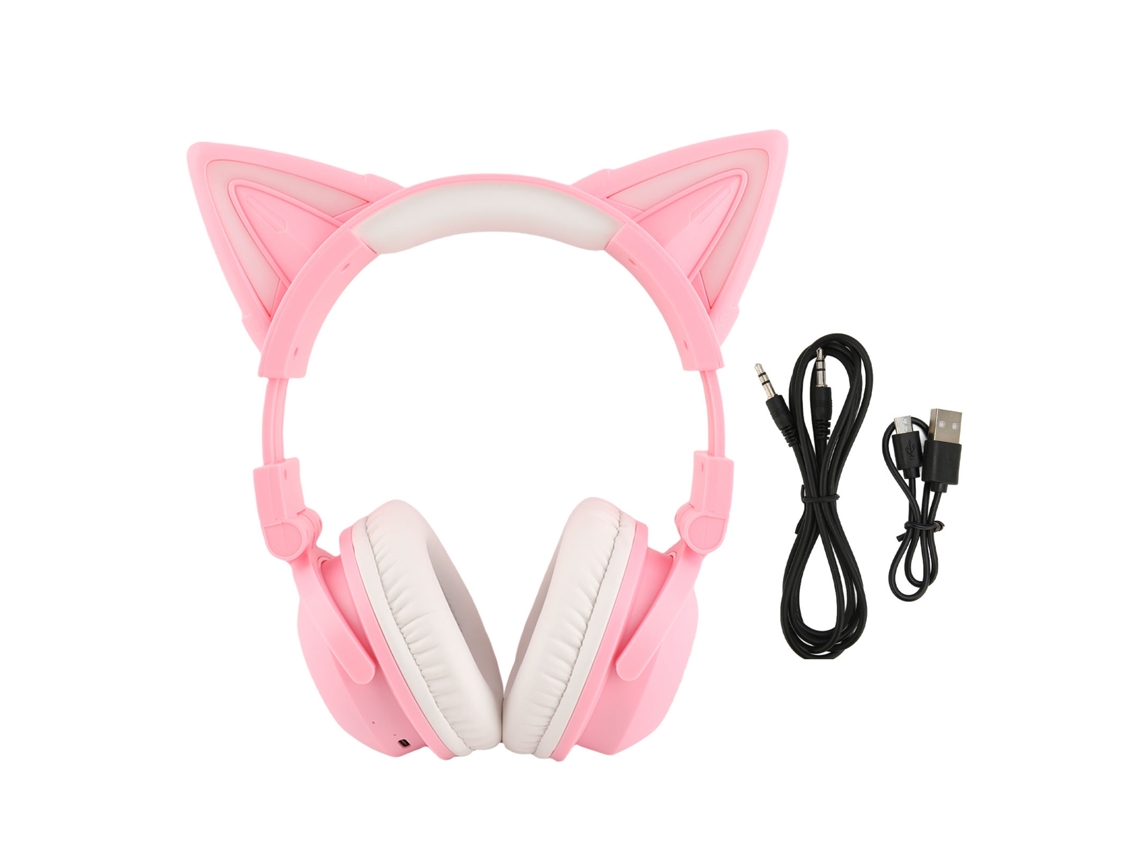 Fones de Ouvido Bluetooth LAXISCREED com Orelhas de Gato Estéreo
