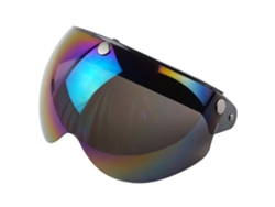 2026-visera Para Casco Retro De 3 Broches Protector Solar Y Anti-viento Para Casco De Moto De Media Cara