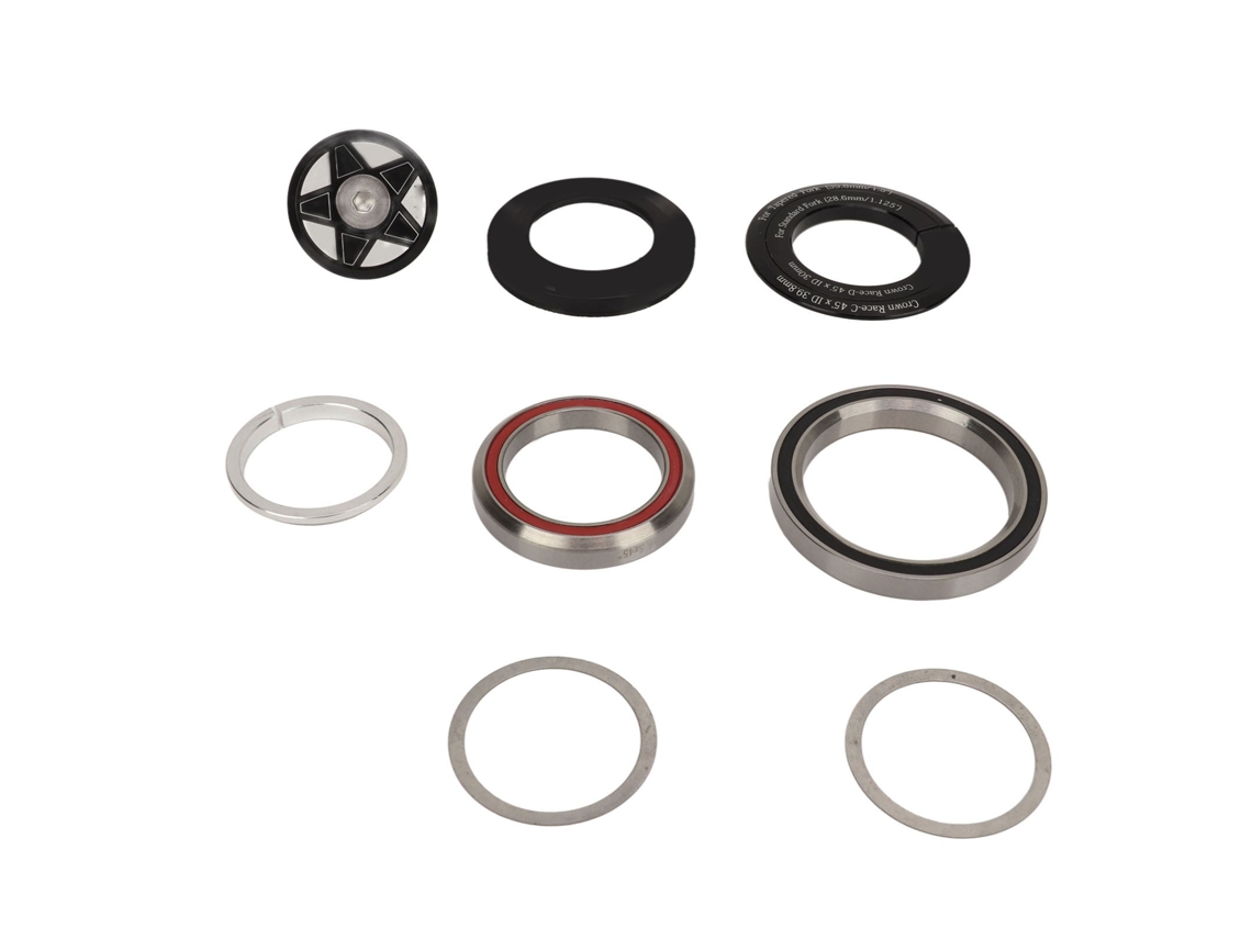 2026-kit De Cuadro De Dirección De Bicicleta Con Tuerca Estrella Aluminio Cnc Para Tubo Cónico 41.8‑52mm Con Horquilla Recta 28.6mm O Taper 1.5pulgada