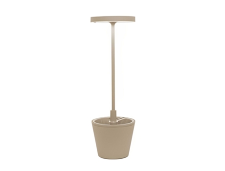 Lámpara de Mesa Poldina Reverso Sand LED Recargable y regulable ZAFFERANO