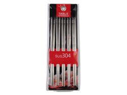 HYMNORA Palillos de acero inoxidable resistentes al calor, reutilizables y a prueba de óxido, con un elegante diseño de utensilios de comedor, construcción du