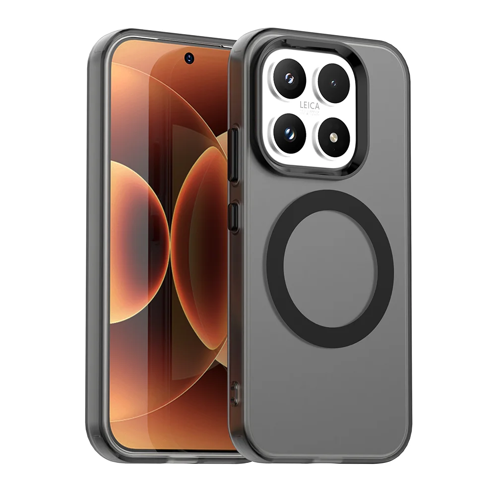 (negro, Redmi 15c 4g) Funda Transparente Mate Magnética Para Carga Inalámbrica, Cubierta Protectora A Prueba De Golpes.