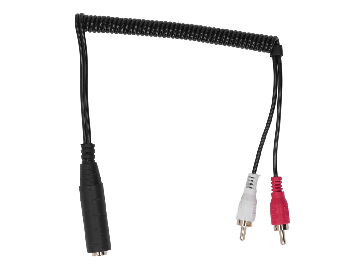 Cable de bola de 6,35 mm hembra a 2 RCA macho, adaptador de micrófono estéreo