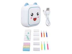 Impresora de pegatinas portátil Primerox Mini, sin tinta, Bluetooth, azul.