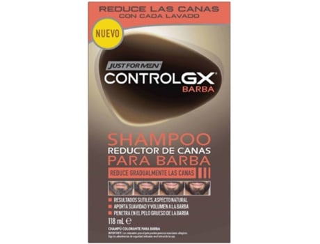 Control Gx Champú Reductor De Canas Para Barba Just For Men 118 ml