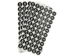 Pegatinas Numeradas Solustre Para Un Fácil Etiquetado Y Organización, De Papel, Autoadhesivas, 250 Unidades, Negras,