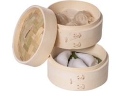 Vaporizador De Bambú/vaporizador De Dim Sum/cesta De Alimentos - Doble Capa - Diámetro De 15 Cm