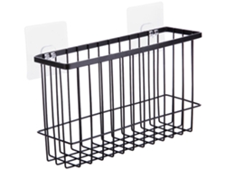 2 Cajas Negras Autoadhesivas Para Almacenamiento Pared Cocina Baño Nevera