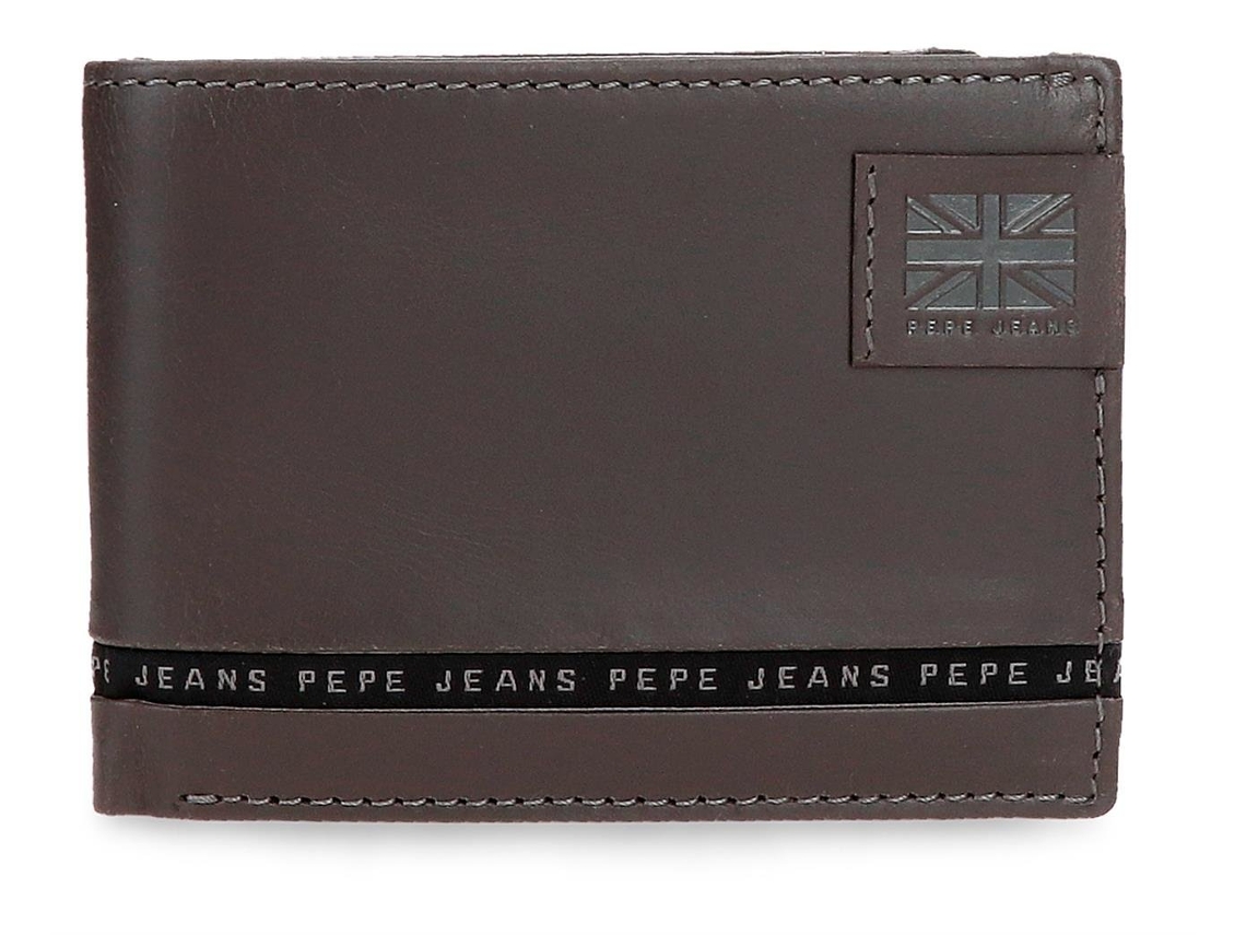 Cartera con cinta de cuero marrón de Pepe Jeans