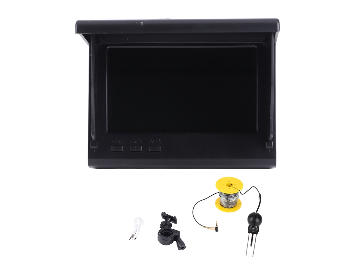 Buscador de peces con pantalla TN de 4,3 pulgadas, cámara de pesca de 1000 cd, gran angular de 220°, IP67, resistente al agua para exteriores