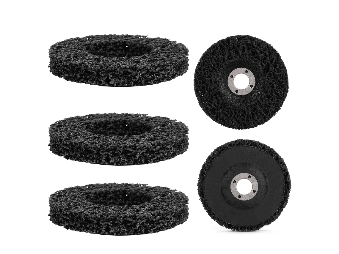 5 Piezas Disco De Poliuretano Negro De 100mm Para Quitapintura Y Oxido, Herramienta Para Amoladoras Ángel