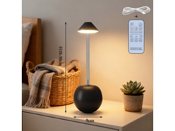 Luz Nocturna Led Ajustable Con Usb, Para Usar Junto A La Cama. Negra. Czhhmart
