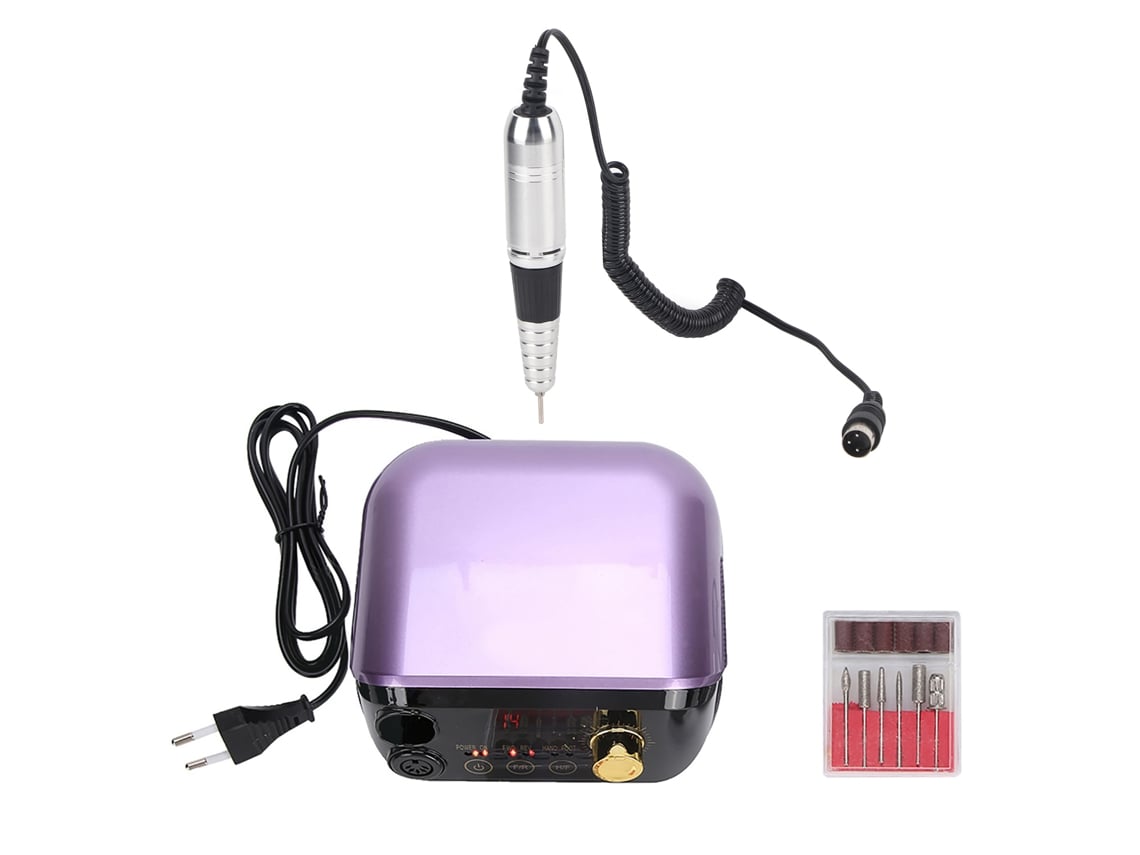 Taladro eléctrico para uñas Rebe de 35 W y 35000 rpm con pantalla LED profesional.