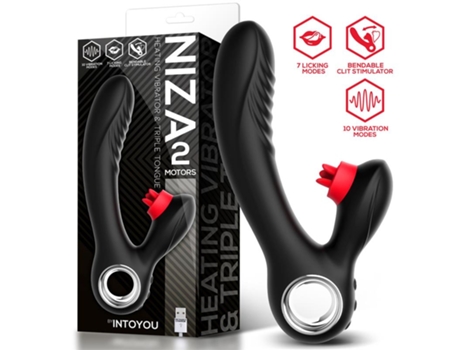 Niza Vibrador Con Calor Y Triple Lengua Estimuladora de Clítoris INTOYOU