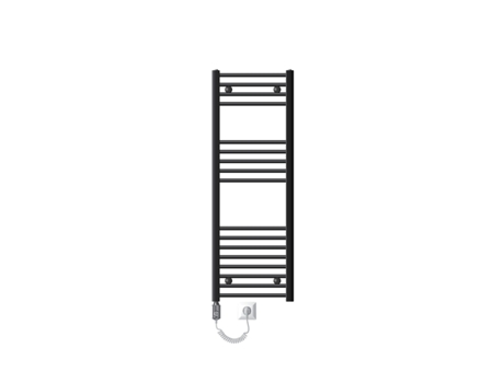 Radiador eléctrico de baño con elemento calefactor 900W 400x1200 mm antracita curvo LUXEBATH