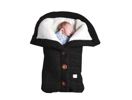 Saco de dormir de invierno para bebé, manta de punto gruesa y cálida para cochecito, saco de dormir para cochecito de bebé de 0 a 24 meses, urdimbr...