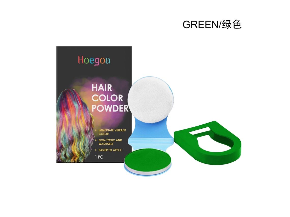 Tinte para el cabello verde compacto de alta pigmentación