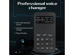 Máquina De Efectos De Sonido Y Cambiador De Voz Portátil Plug Play Con 12 Modos Y 8 Efectos Para Transmitir A Teléfonos Móviles, Tabletas Y Ordenadores.