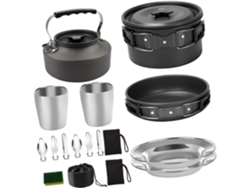 Juego De Ollas De Camping Versátiles Con Mango De Silicona