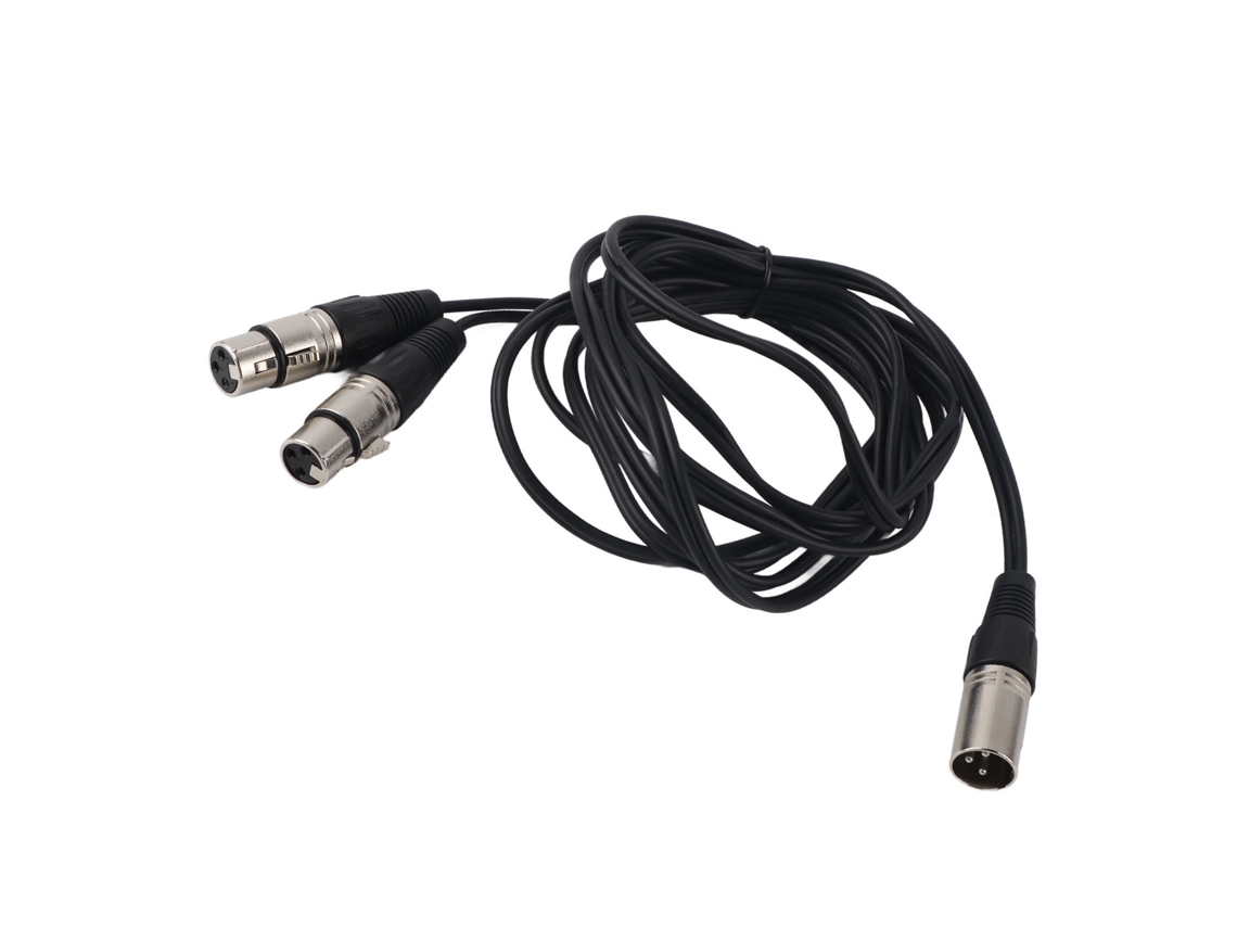 Cable Estéreo Balanceado Xlr Macho A Doble Xlr Hembra De 3 M Para Micrófono Y Audio