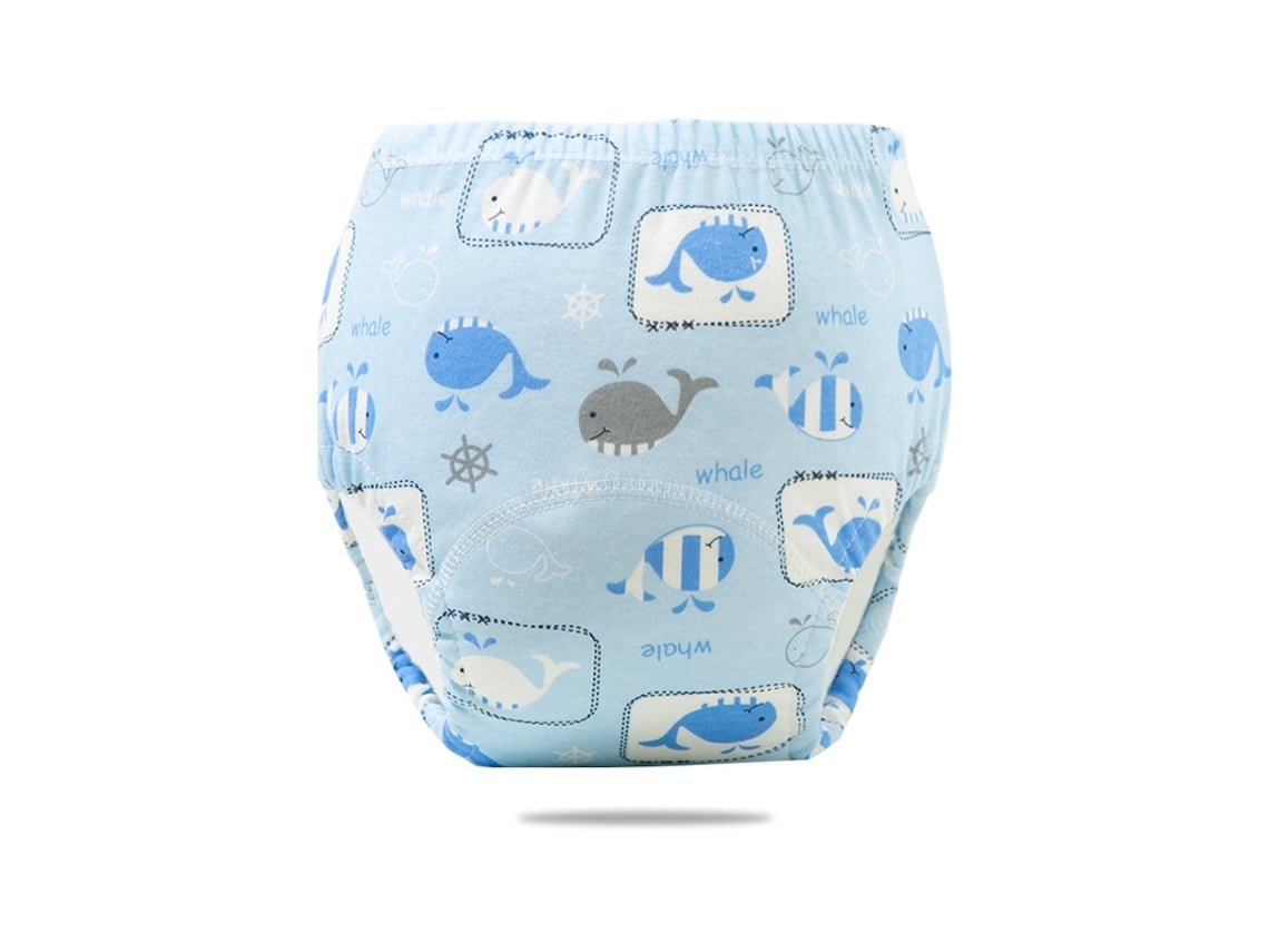 Pañales lavables para bebé, calzoncillos de entrenamiento Siurn Whale, talla 90 (aptos para bebés menores de 17 kg)