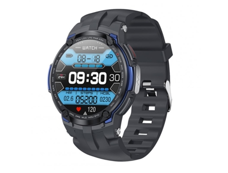 Smartwatch V6 Pantalla táctil Ecg Sangre Oxígeno Ritmo cardíaco Monitor de salud Fitness Azul oscuro