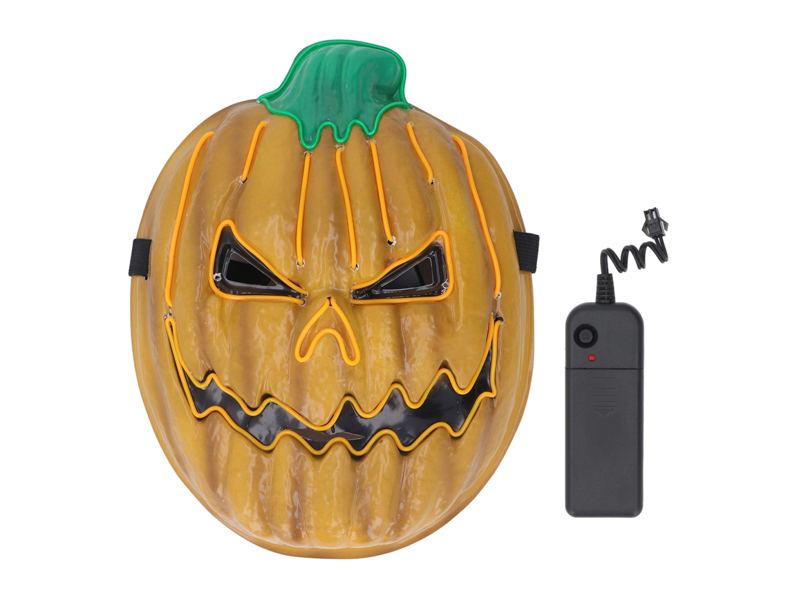 Yncm2026-máscara Facial De Calabaza Asustadora Con Led Luz Ajustable Para Fiesta De Halloween Y Cosplay