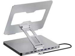 Soporte De Aluminio Para Portátil De 10,1" Con Estación De Acoplamiento, Concentrador Usb-c Y Adaptador.