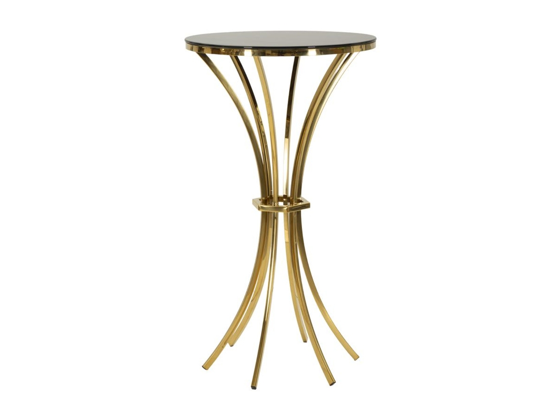 Mesa Mf878, Cristal, Dorado, 108x108x60 Cm, Epikasa