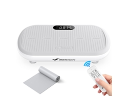 Plataforma vibratoria Merach, control remoto, pantalla LED, Bluetooth, 10 velocidades, 11 programas, silenciosa, capacidad 200 kg