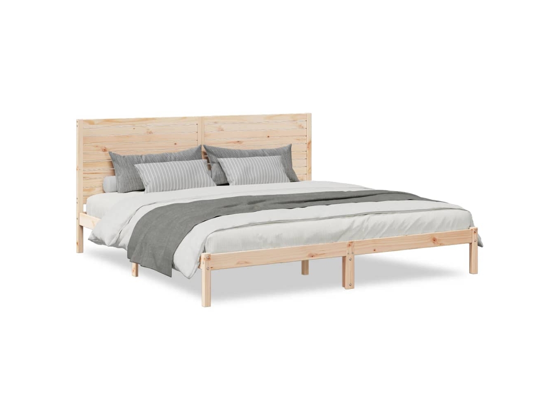 Maison Exclusive - Cama Extralarga Sin Colchón Madera Maciza 200x220 Cm