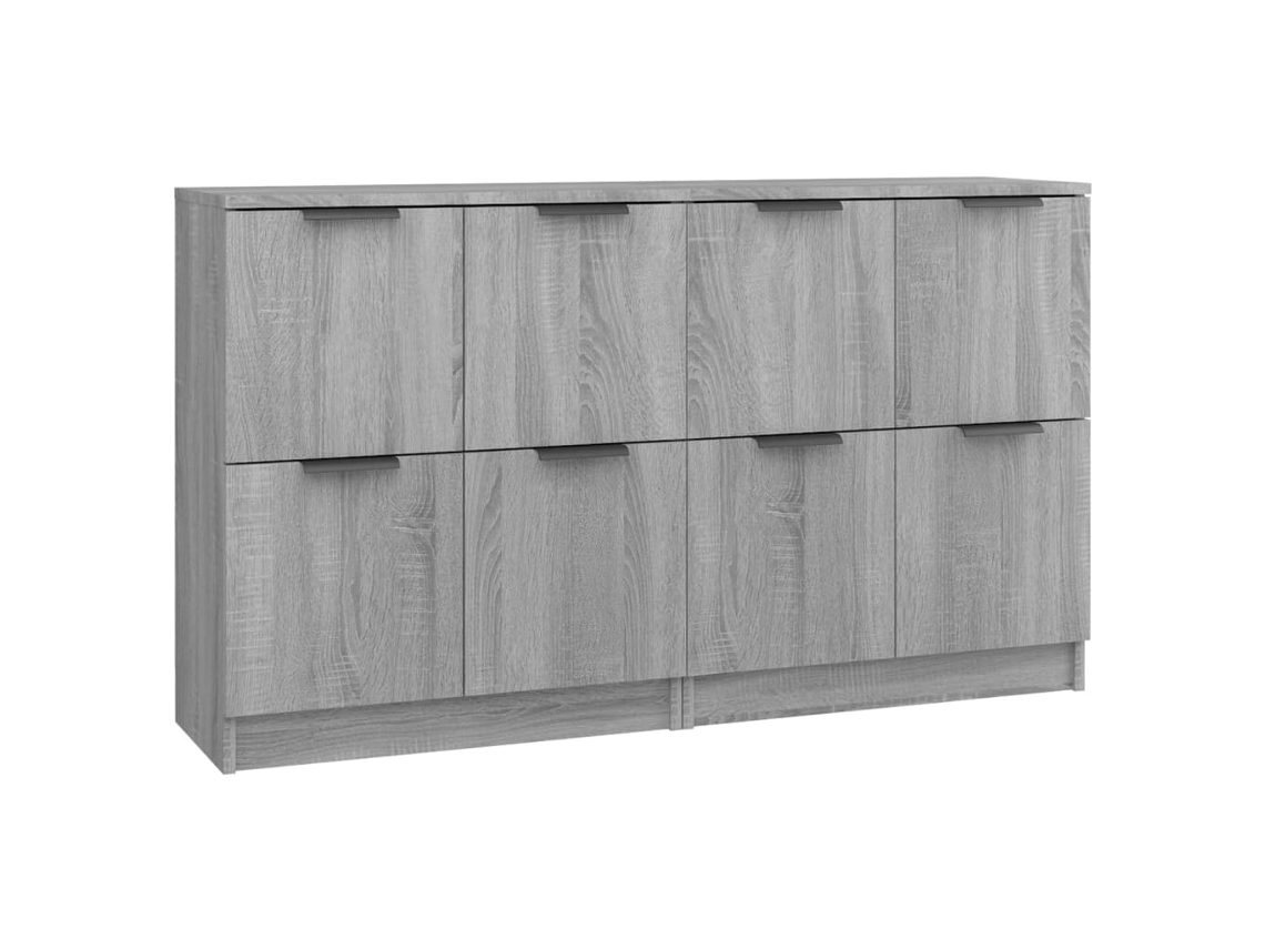 Juego de 2 aparadores de madera procesada en gris Sonoma MAISON EXCLUSIVE (60x30x70 cm)