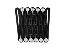 Regla plegable de aluminio de 12 vías para medir ángulos - Herramienta para el posicionamiento de azulejos