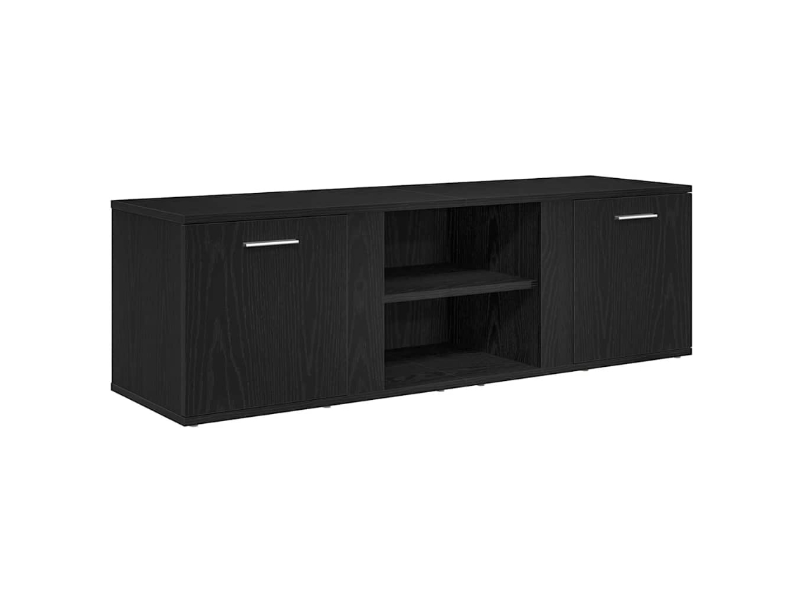 Maison Exclusive - Mueble Para Tv De Roble Negro, 120x34x37 Cm, Madera De Ingeniería