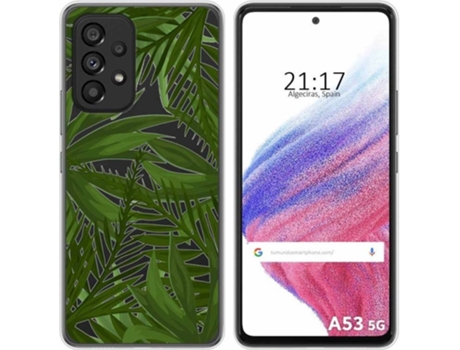 Carcasa para Samsung Galaxy A53 5G TUMUNDOSMARTPHONE Dibujos Transparente Jungla Multicolor