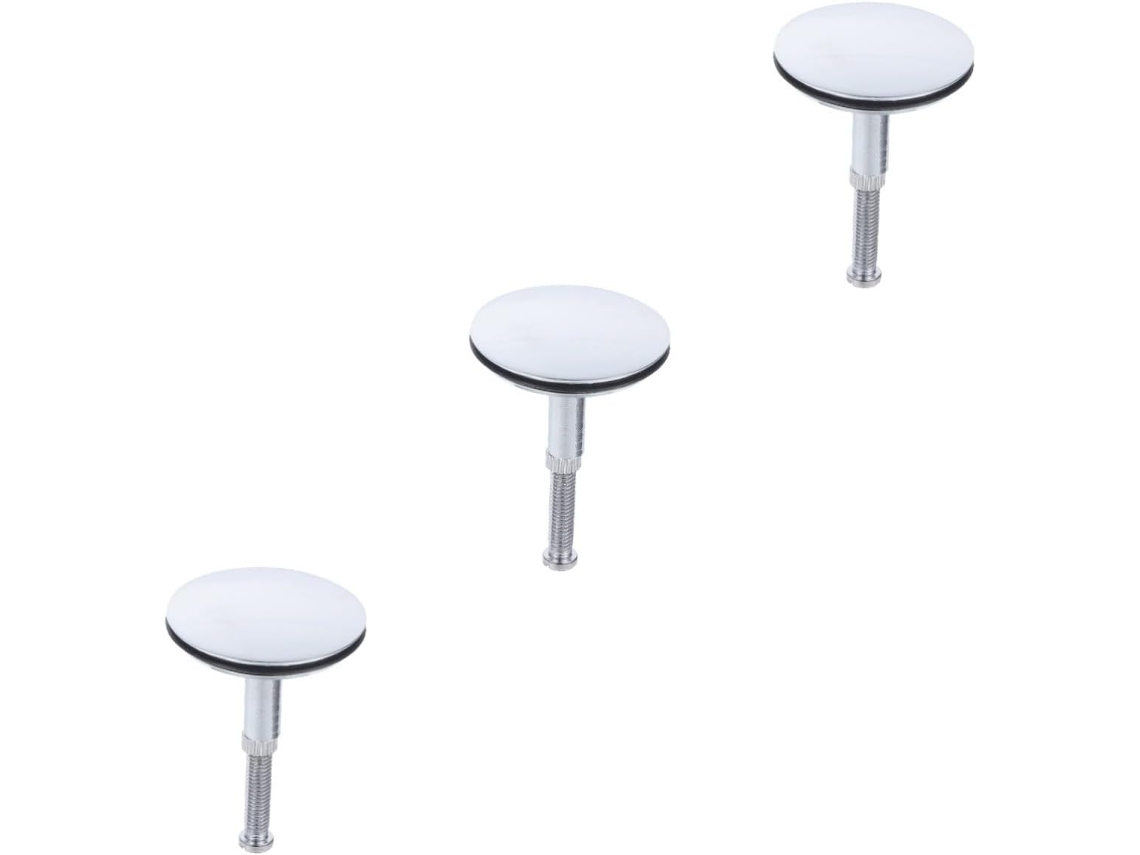 Juego de 3 tapones giratorios de repuesto, impermeables, para lavabos y accesorios de baño, fáciles de instalar y usar.