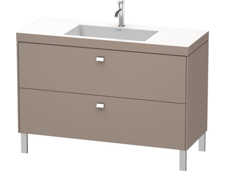 Lavabo para muebles DURAVIT Brioso c-bonded con base de 120,0x48,0 cm 2 extraíbles sin rebosadero con banco para grifos 1 agujero para grifos