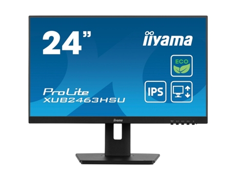 Monitor IIYAMA XUB2463HSU-B1 (Negro - Full HD - LED - IPS - AMD FreeSync - Flicker free - 24" - 3 ms)