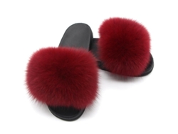 2026-zapatos De Pelo De Zorro Para Mujer - Sandalias Abiertas Suaves Con Suela Antideslizante Para Interior Y Exterior