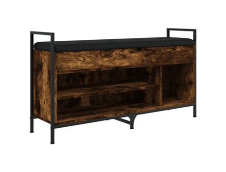 Banco zapatero madera ingeniería VIDAXL roble ahumado (105,5x32x57,5 cm)
