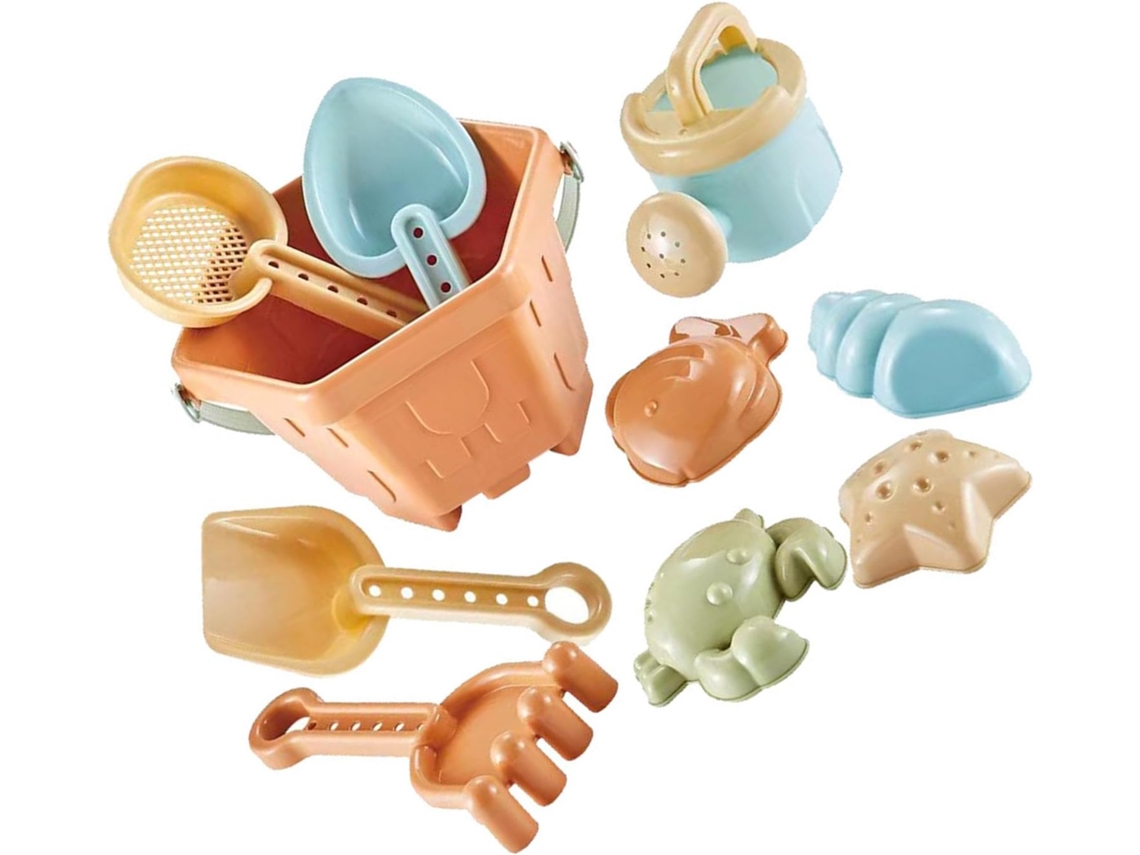 Juego De Juguetes De Arena Coloridos Para Niños, Moldes Seguros Para Jugar En La Playa Con Cubo Y Diversión.