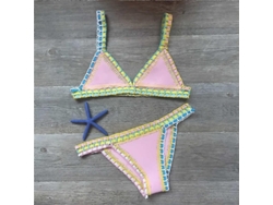 2026-bikini De Crochet Para Mujer Traje De Baño Sexy Bandage Brasileño Sin Aros Talla Normal 2023 Biquini De Playa