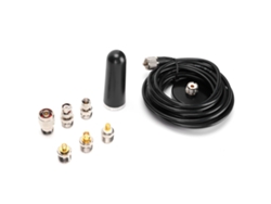 Antena Mini De Doble Frecuencia Para Vehículos Con Cable De 5 M Y Adaptadores Vhf/uhf Pl259