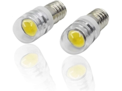 Omni 4 bombillas LED COB, base E10, 12 V, 1,5 W, blanco cálido 3000 K, 150 lm, repuesto para faros delanteros/linternas