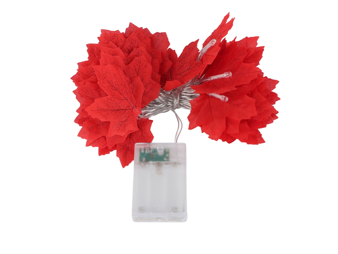 Guirnalda De Luces Con Hojas De Arce, 4 M, 40 Led, Brillante, Decorativa, Ideal Para Navidad, Halloween Y Otoño.