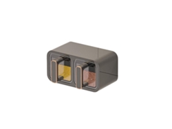 Estante De Especias Montado En Pared 2 Compartimentos - Sin Taladro, Sello De Silicona, Extraíble Y Lavable Con Cuchara Medidora Titanium