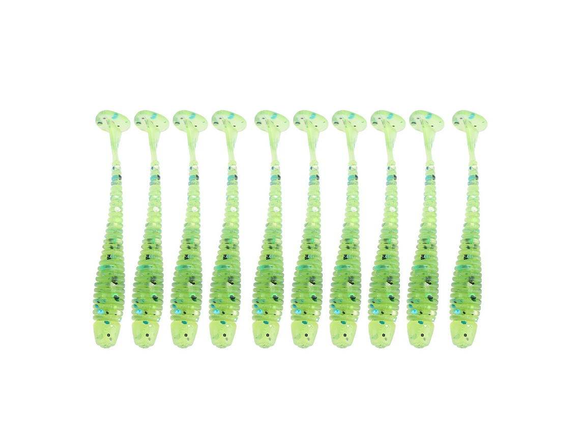 10 Señuelos Artificiales De Plástico Blando De 5 Cm Con Forma De Gusano Para Pesca. Accesorio Para Cebo De Pesca.
