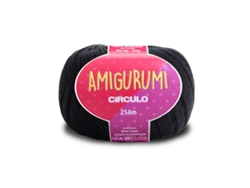 Hilo de crochet circular para amigurumi, 125 g, color negro 8990