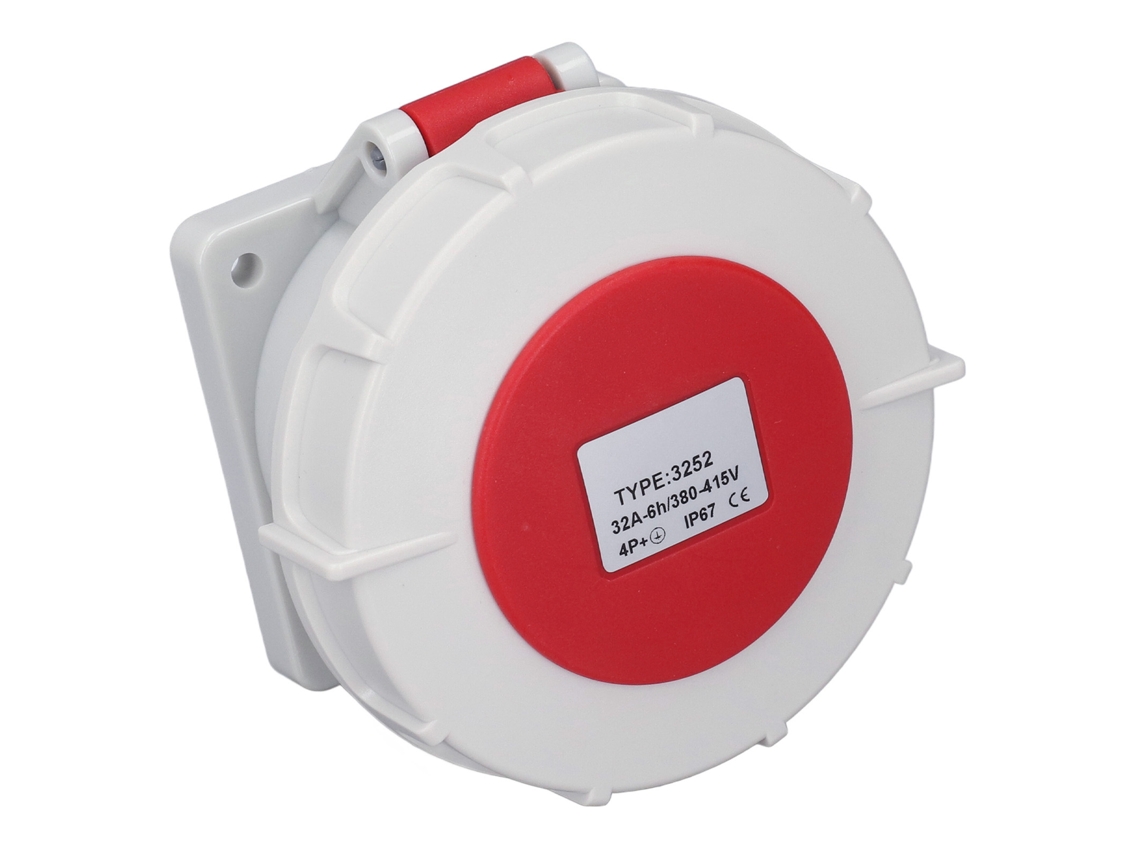 Enchufe industrial trifásico de 5 pines, resistente al agua IP67, para talleres, campings, destilerías, CA 380-415 V.